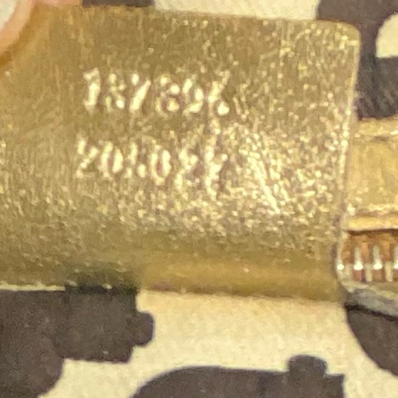 Vintage, Gucci, GG Coated Canvas with Gold Leather Shoulder Strap 11in x 8.5in - Picture 13 of 13